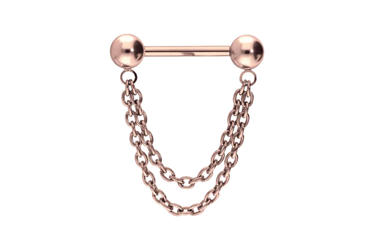 Titan Barbell Piercing mit Push Fit 2 KETTEN